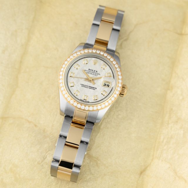 Rolex Lady-Datejust 26 179383, Steel & Gold, Meteorite Diamond Dial, Oyster Bracelet, Box Only, Renewed