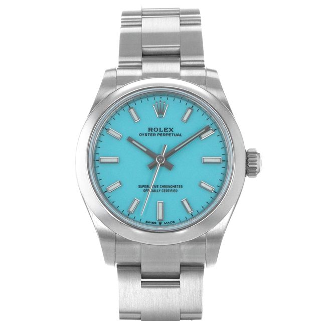 2022 Rolex Oyster Perpetual 31, 277200, Steel, Turquoise Blue Dial, Oyster Bracelet, Box & Papers
