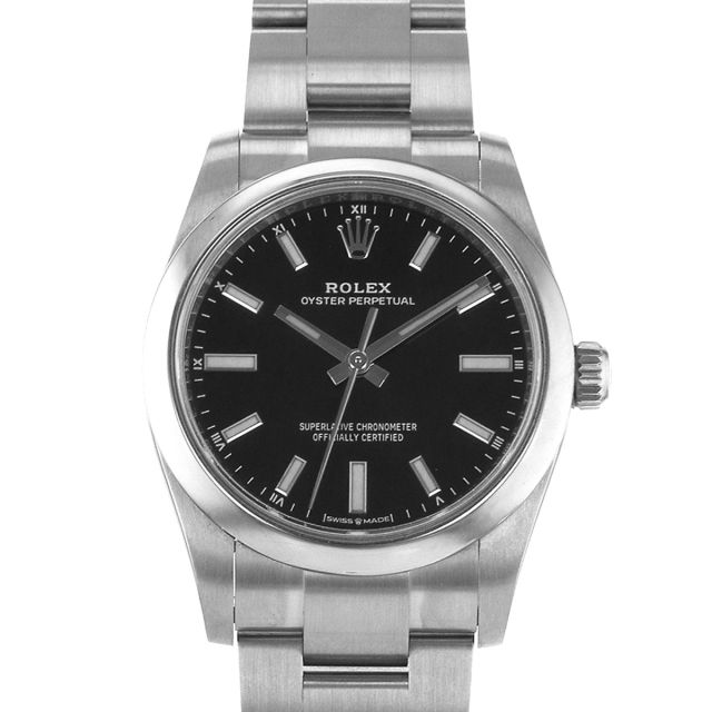 2021 Rolex Oyster Perpetual 34, 124200, Steel, Black Dial, Oyster Bracelet, Box & Papers