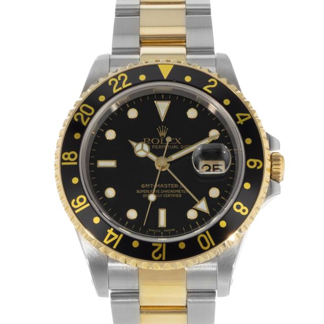 Rolex GMT-Master II, 16713, 40mm, Steel & Gold, Black Dial, Oyster Bracelet, Watch Only