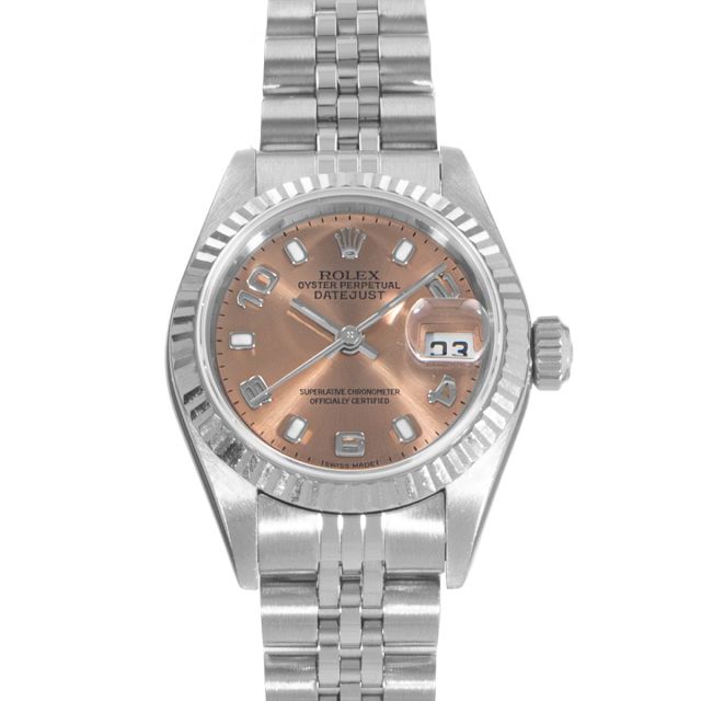 Rolex Lady-Datejust 26, 79174, Steel & Gold, Pink Arabic Dial, Jubilee Bracelet, Watch Only (Renewed)