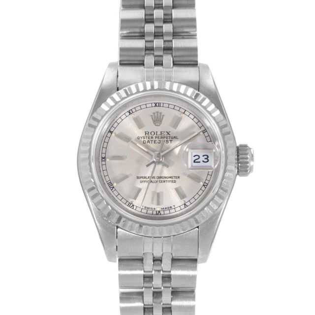 Rolex Lady-Datejust 26, 69174, Steel & White Gold, Silver Dial, Papers Only (Renewed)