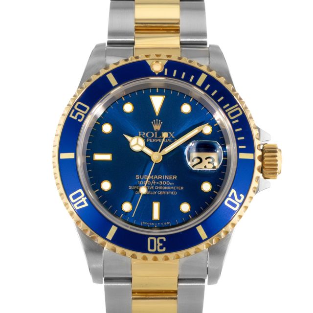 1998 Rolex Submariner Date "Bluesy", 16613LB, Steel & Gold, Blue Dial, Blue Bezel, Oyster Bracelet, Papers Only (Renewed)
