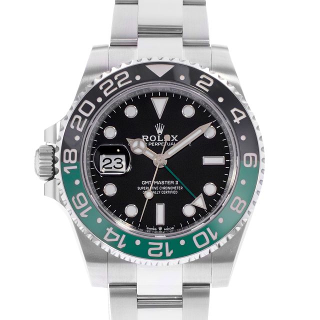 Rolex GMT-Master II, 126720VTNR, Black & Green "Sprite" Bezel, Black Dial, Oyster Bracelet, Box & Papers