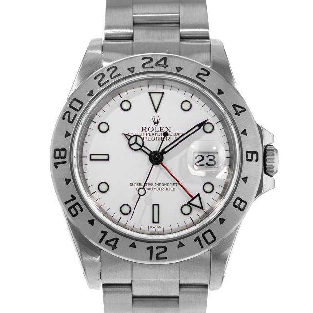 Rolex Explorer II, 16570, 40mm, Steel, White "Polar" Dial, Oyster Bracelet, Watch Only (Renewed)