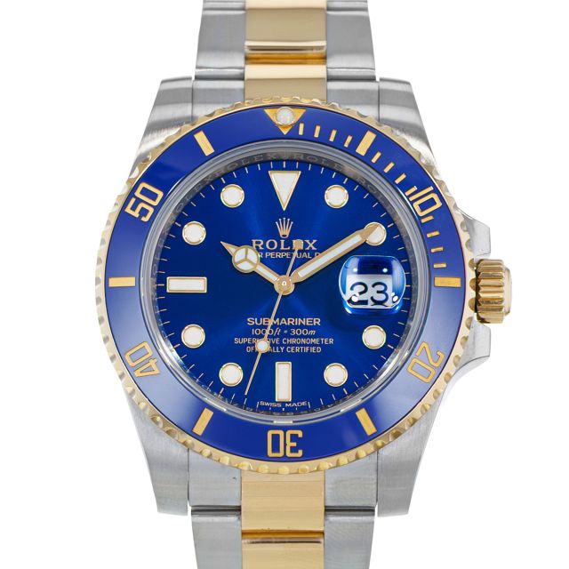 2019 Rolex Submariner Date 116613LB, 40mm, Steel & Gold, Blue Dial, Box & Papers