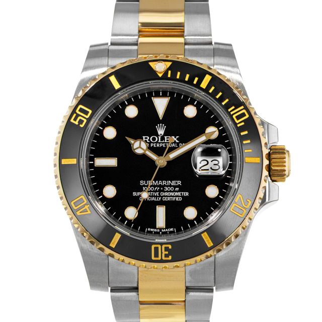 2019 Rolex Submariner Date, 116613LN, 40mm, Steel & Gold, Black Dial, Oyster Bracelet, Box & Papers