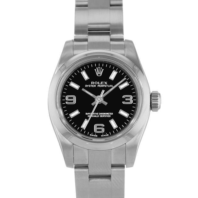 2007 Rolex Oyster Perpetual 176200, 26mm, Steel, Pink Arabic Dial, Box & Papers