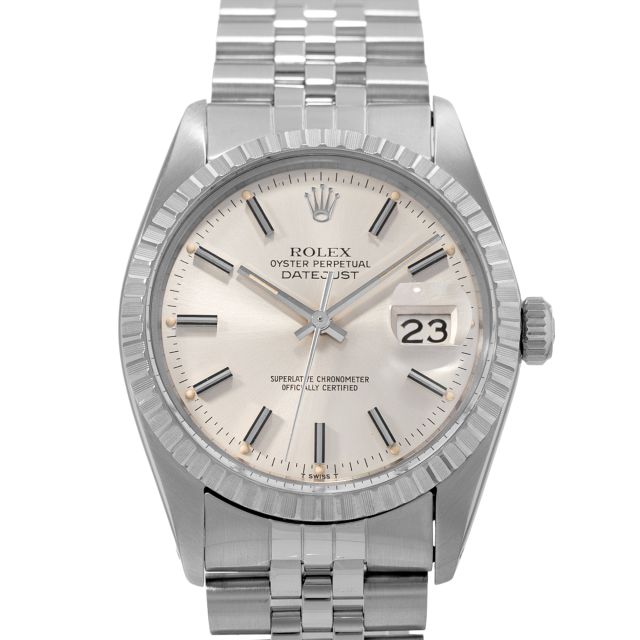 Rolex Men's Datejust 36 16030 Wristwatch, Jubilee Bracelet, Silver Index Dial, Engine-Turn Bezel