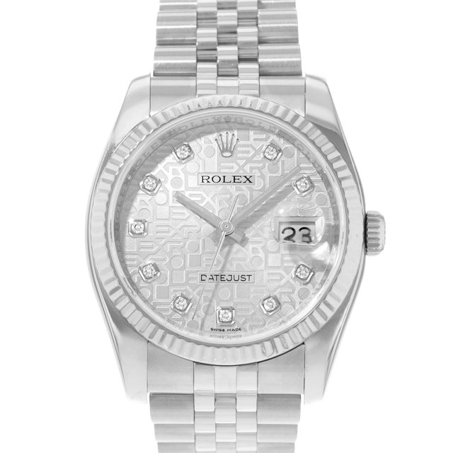 Rolex Datejust 36, 116234, Steel & Gold, Silver Jubilee Diamond Dial, Jubilee Bracelet, Watch Only