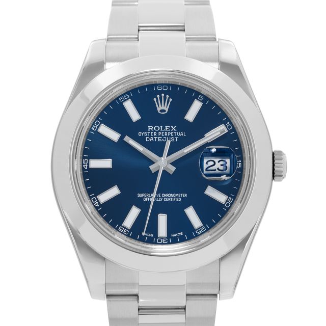 Rolex Datejust II, 116300, Steel, Blue Index Dial, Oyster Bracelet, Box & Papers