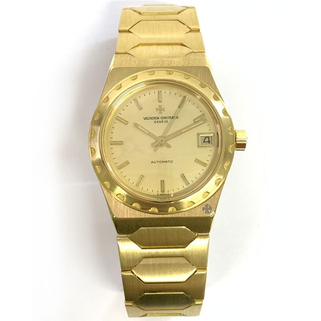 Vacheron Constantin Overseas 46003/411J-S-623D Wristwatch, Yellow Gold Bracelet, Gold Dial