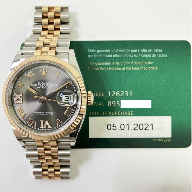 Rolex Datejust 36 Steel & Everose Gold Silver Palm Motif Dial 126231 –  Element iN Time NYC