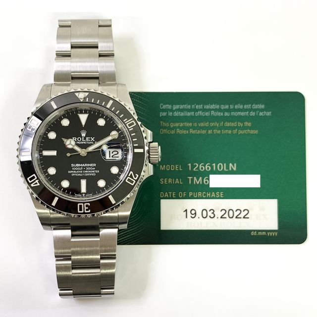 Buy Genuine Used Rolex Submariner Date 126610LN Watch Black Dial