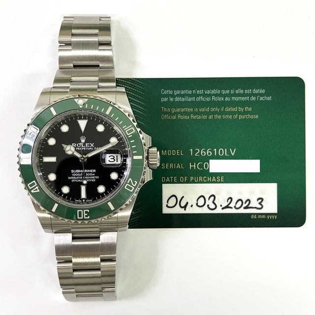 Buy Genuine Used Rolex Submariner Date 126610LV Watch Black Dial