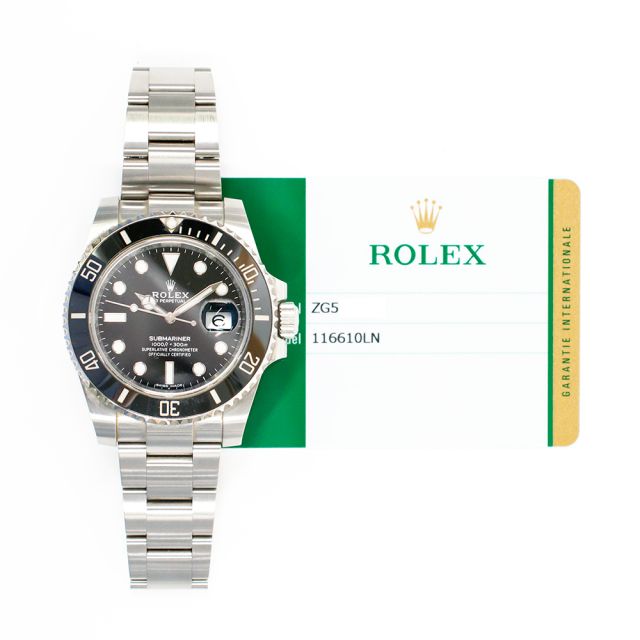 2019 Rolex Submariner Date 116610LN, 40mm, Steel, Black Dial, Oyster Bracelet, Box & Papers