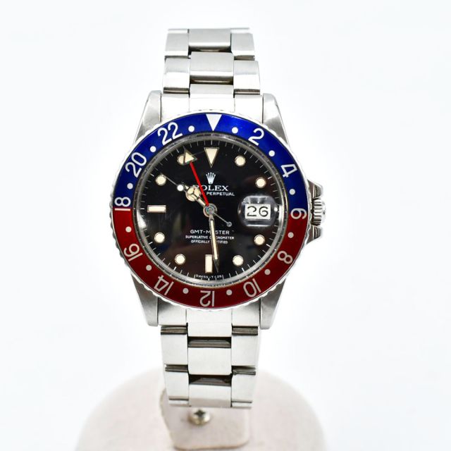 Rolex GMT-Master "Pepsi", 16750, 40mm, Steel, Black 'Spider' Dial, Blue & Red Bezel, Oyster Bracelet, Watch Only