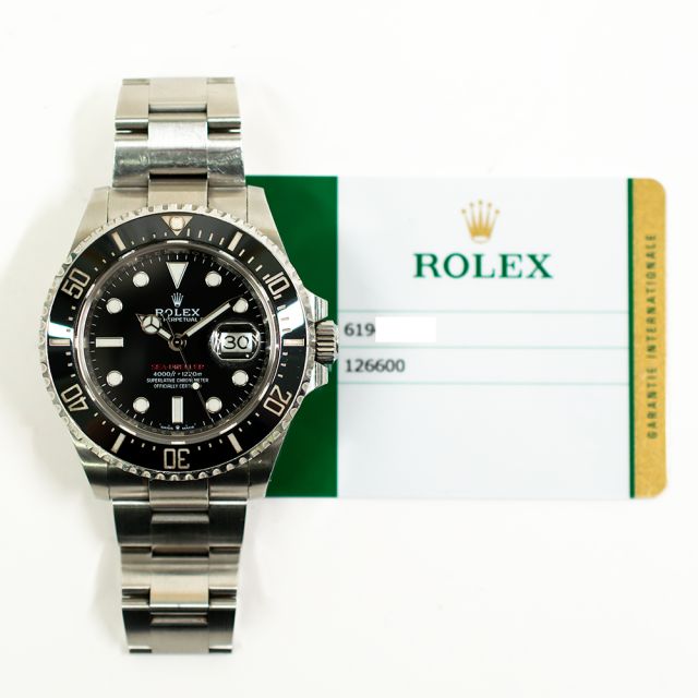 2018 Rolex Sea-Dweller, 126600, 43mm, Steel, Black Dial, Oyster Bracelet, Box & Papers