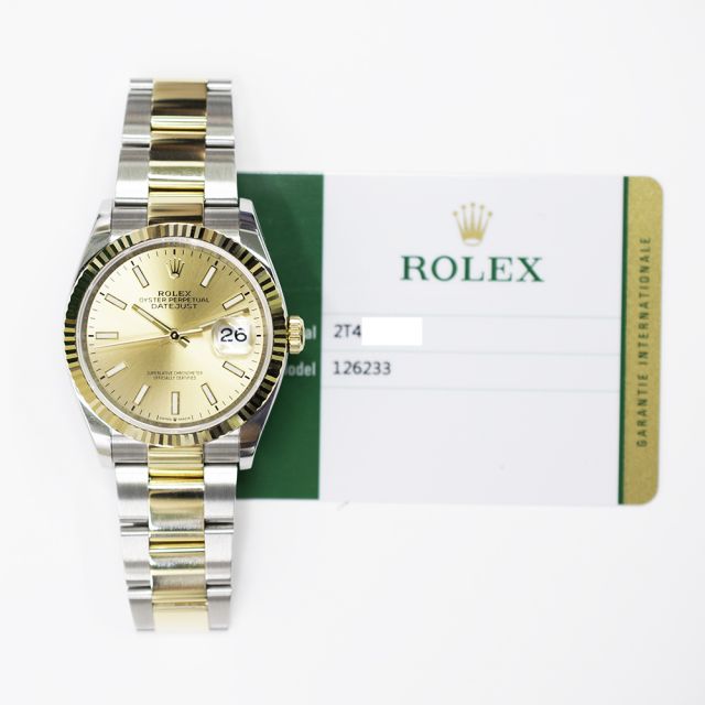 2019 Rolex Datejust 36, 126233, Steel & Gold, Champagne Dial, Oyster Bracelet, Box & Papers