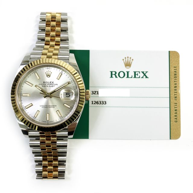 2019 Rolex Datejust 41 126333, Steel & Yellow Gold, Silver Dial, Box & Papers