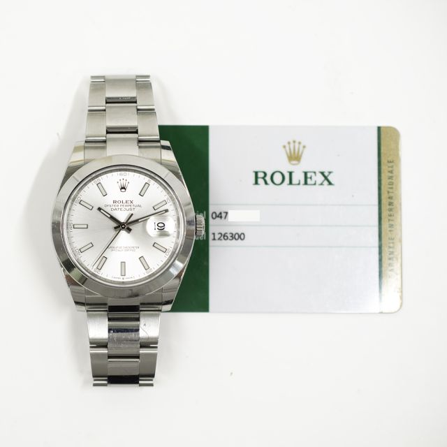 2020 Rolex Datejust 41, 126300, Steel, Silver Index Dial, Oyster Bracelet, Box & Papers