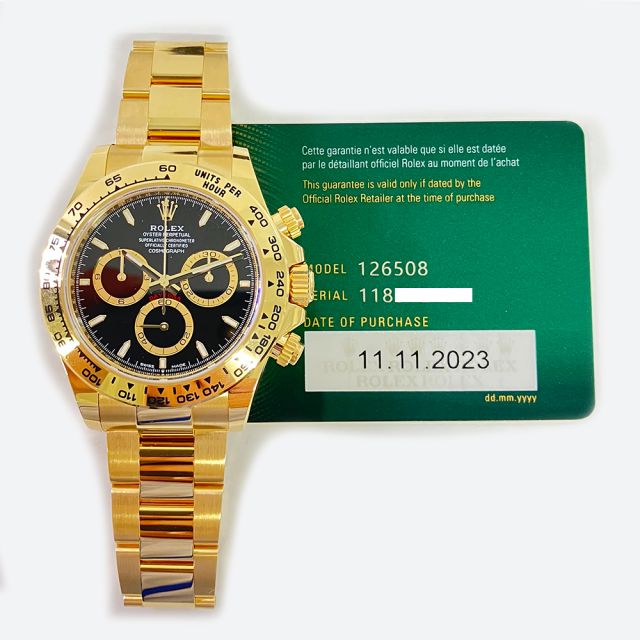 Buy Genuine Used Rolex Cosmograph Daytona 116568BR Watch Black Mother of Pearl Dial SKU 9745