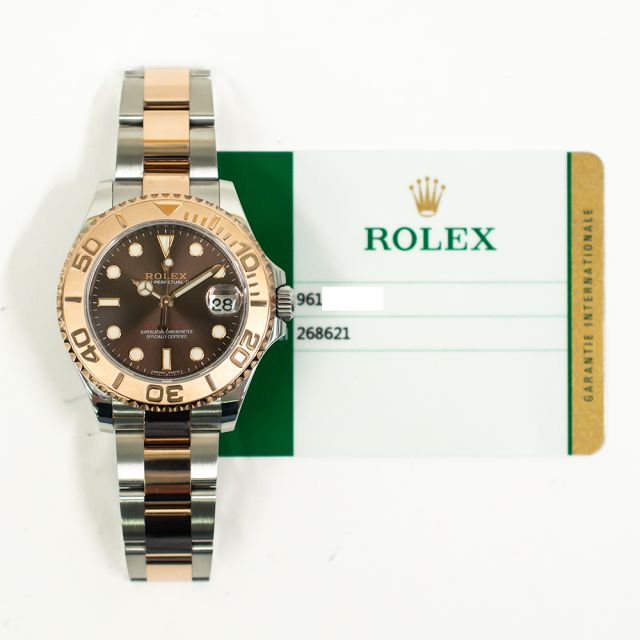 2017 Rolex Yacht-Master 37, 268621, Steel & Rose Gold, Chocolate Dial, Oyster Bracelet, Box & Papers