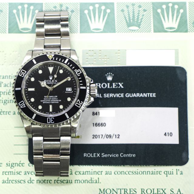 1987 Rolex Sea-Dweller "Triple Six", 16660, Steel, Black Glossy Dial, Oyster Bracelet, Box & Papers