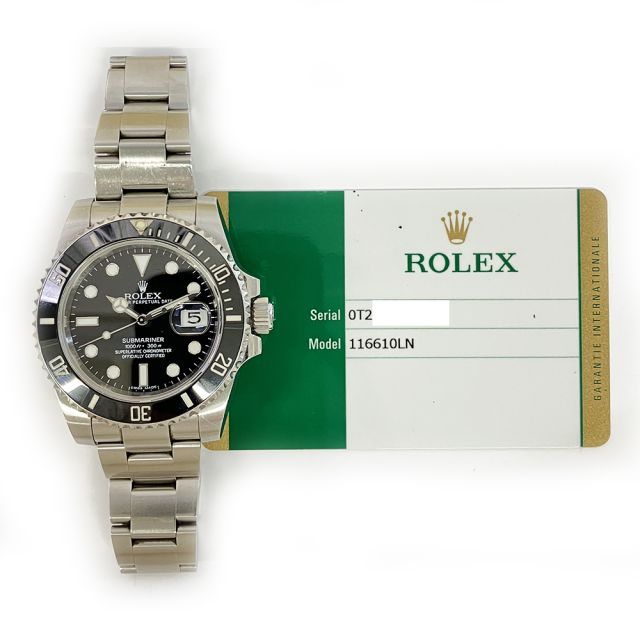 Buy Genuine Used Rolex Submariner Date 116610LV Watch Green Dial SKU 1092