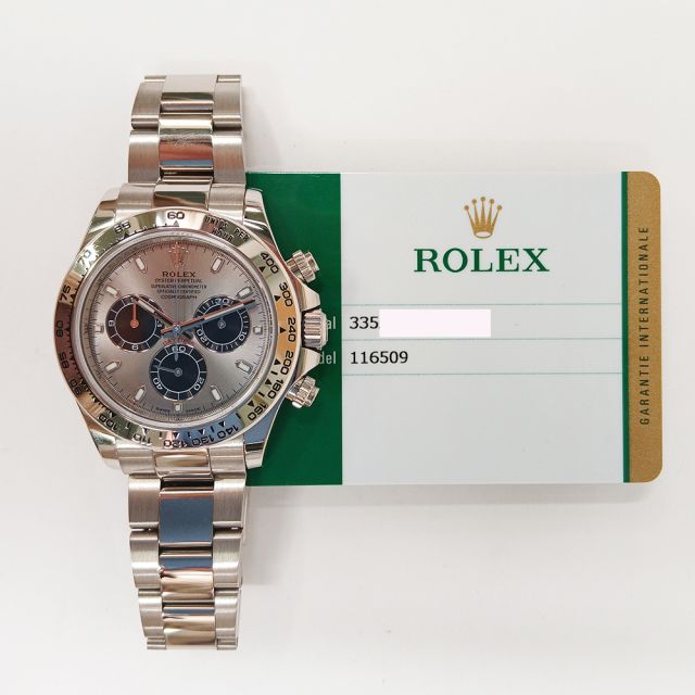 2019 Rolex Cosmograph Daytona, 116509, 40mm, White Gold, Steel & Black Dial, Oyster Bracelet, Box & Papers