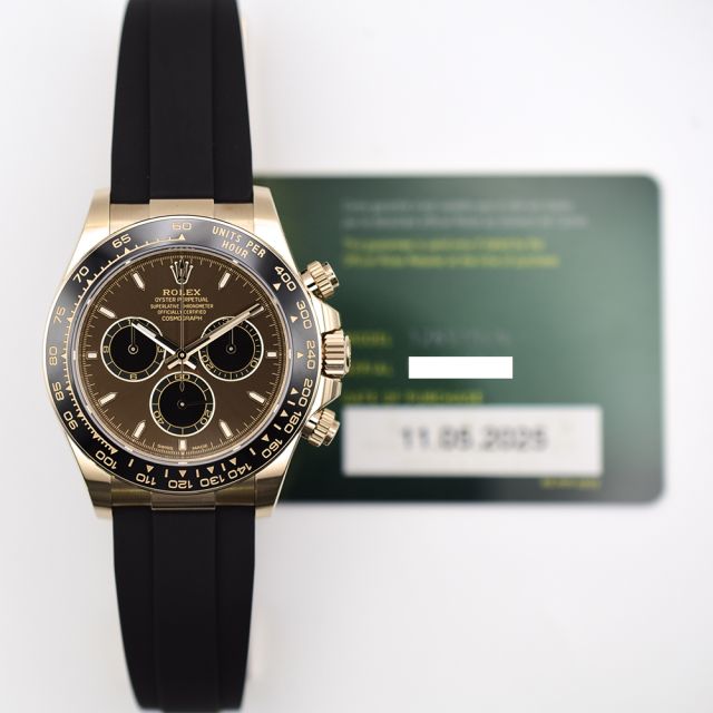 2025 Rolex Cosmograph Daytona 126515LN, 40mm, Rose Gold, Bright Chocolate & Black Dial, Box & Papers