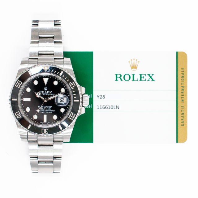 2019 Rolex Submariner Date, 116610LN, 40mm, Steel, Black Dial, Oyster Bracelet, Box & Papers