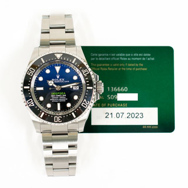 2023 Rolex Deepsea, 136660 'James Cameron', 44mm, Steel, D-Blue Dial, Oyster Bracelet, Box & Papers