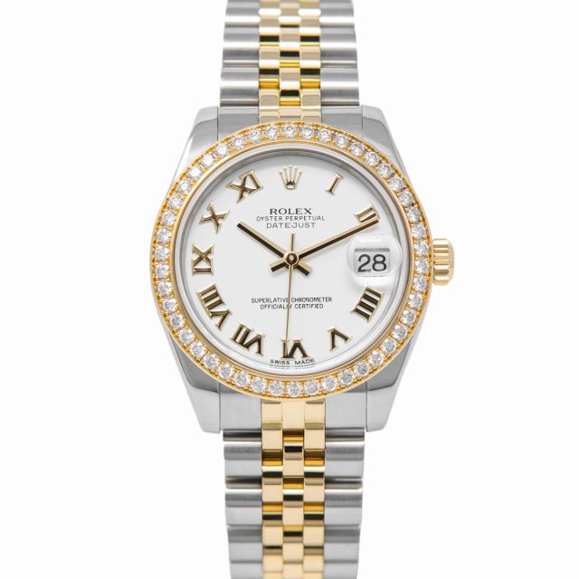 Rolex Datejust 31, 178383, Steel & Gold, White Roman Dial, Jubilee Bracelet, Box Only (Renewed)