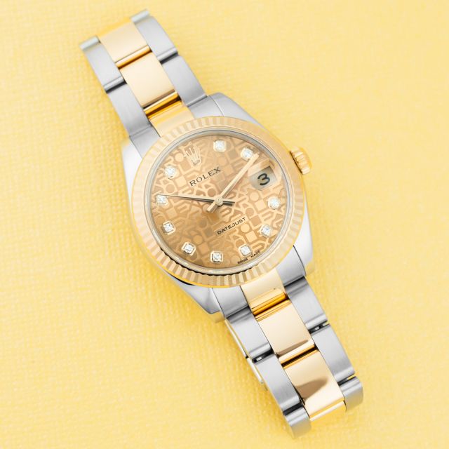 Rolex Datejust 31, 178273, Steel & Gold, Champagne Jubilee Diamond, Oyster Bracelet, Renewed