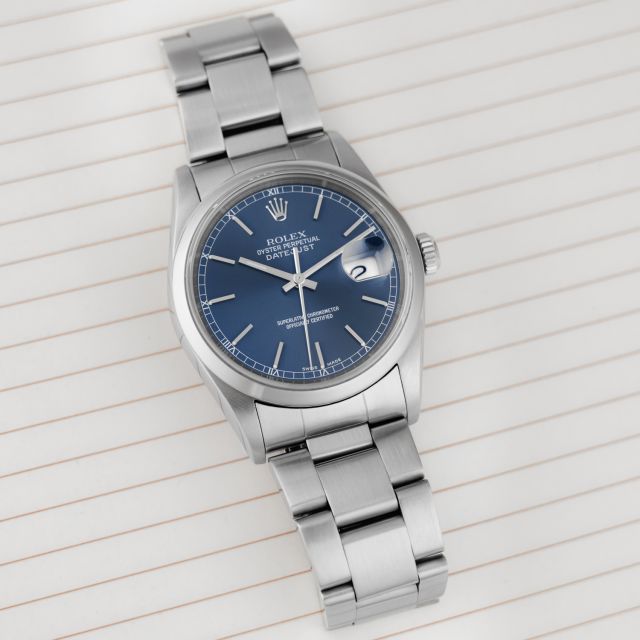 Rolex Datejust 36, 16200, Steel, Blue Dial, Oyster Bracelet