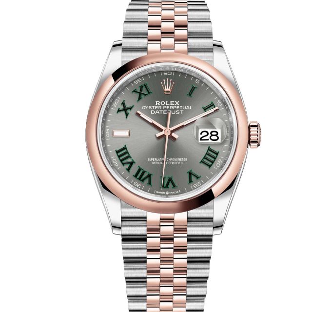 Rolex Datejust 36 126201 Wristwatch Jubilee Bracelet Slate Roman Dial Smooth Bezel