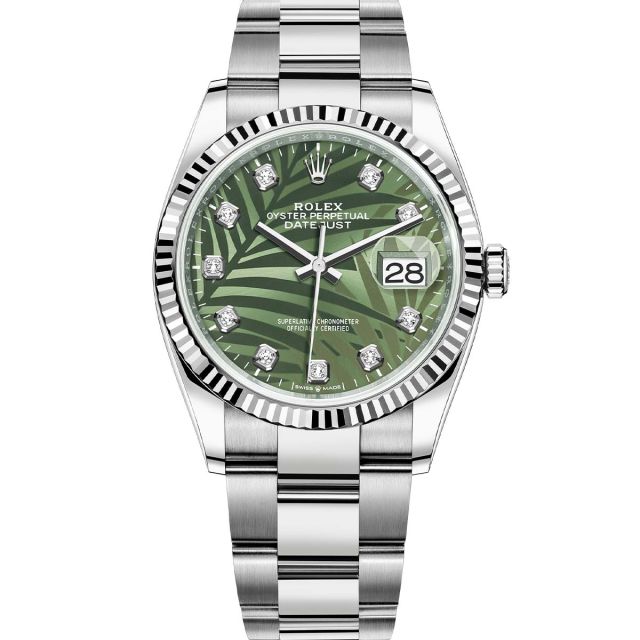 Buy Genuine Used Rolex Day-Date 36 128459TBR Watch - Green