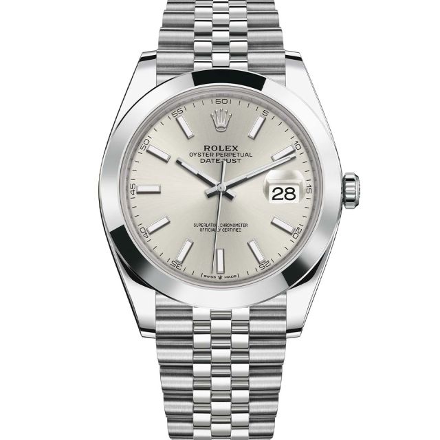 Rolex Datejust 41 126300 Wristwatch Jubilee Bracelet Silver Dial Domed Bezel