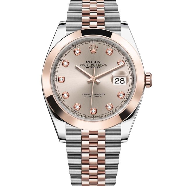 Rolex Datejust 41 126301 Wristwatch Jubilee Bracelet Sundust Diamond Dial Domed Bezel