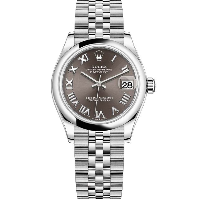 Rolex Datejust 31 278240 Wristwatch, Jubilee Bracelet, Dark Grey Roman Dial, Domed Bezel