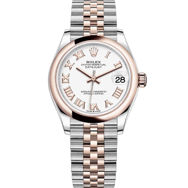 Rolex Datejust 31 278241 Wristwatch, Jubilee Bracelet, White Roman Dial, Domed Bezel