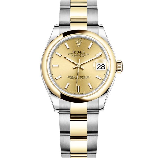 Rolex Datejust 31 278243 Wristwatch, Oyster Bracelet, Champagne Diamond Dial, Domed Bezel
