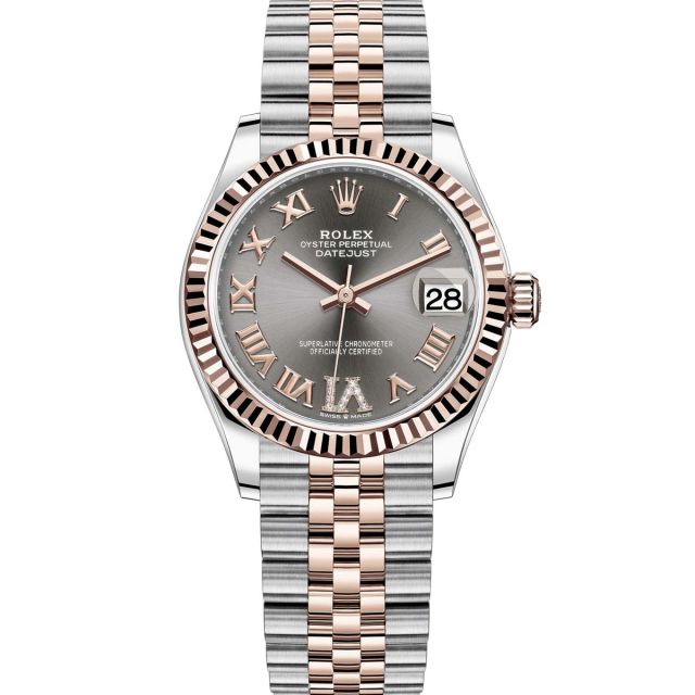Rolex Datejust 31, Slate Roman VI Diamond