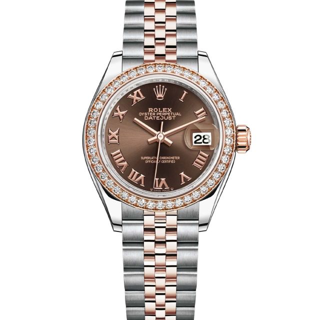 Lady datejust 2024 rose gold