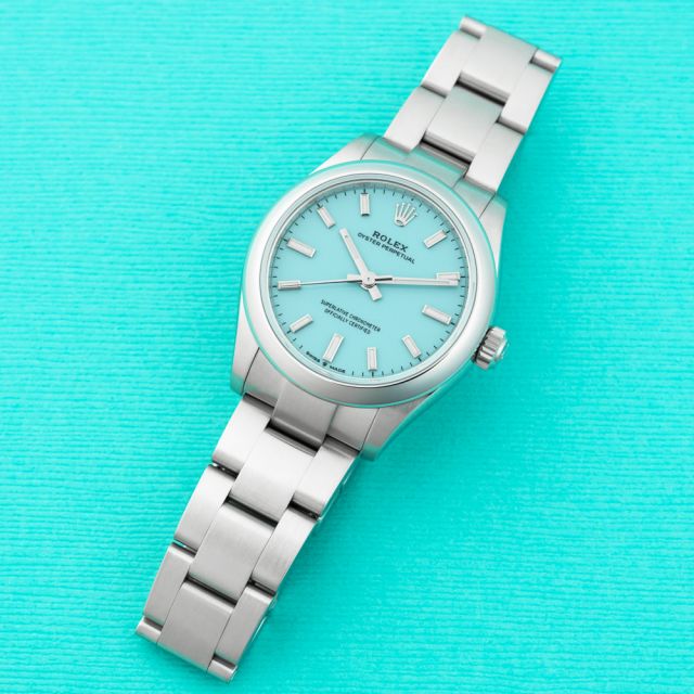 Rolex Oyster Perpetual 31, 277200, Steel, Turquoise Blue Dial, Oyster Bracelet