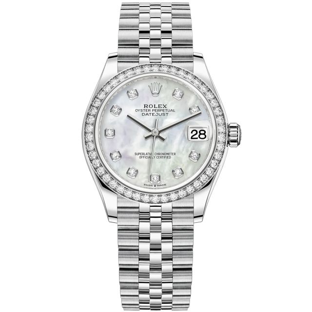 Rolex Datejust 31 278384RBR-0008, Mother of Pearl Diamond Dial, Jubilee Bracelet, Diamond Bezel