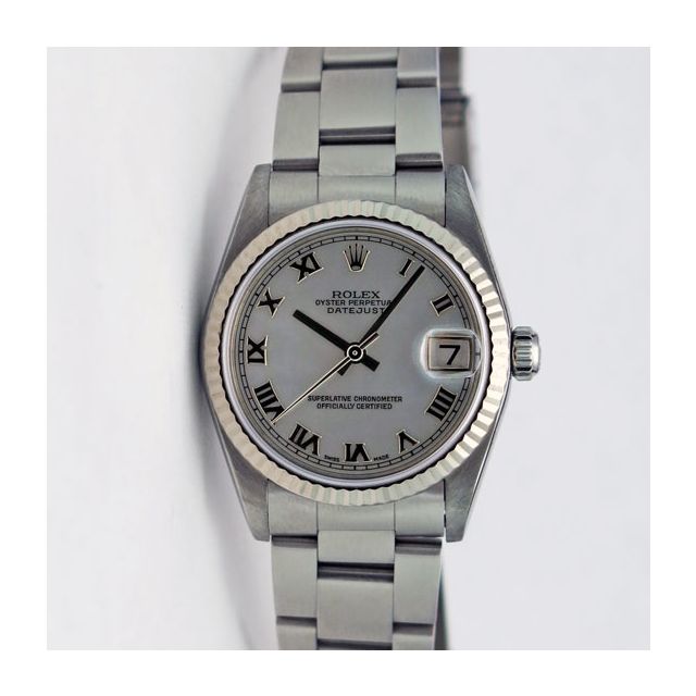 Rolex DateJust Lady 31mm White Gold Mother of Pearl Roman Swiss Dial 78274 Oyster Watch Chest