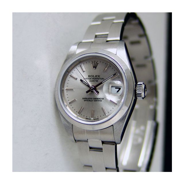 Rolex Lady Date Steel Silver Index Dial 79160 Oyster WATCH CHEST