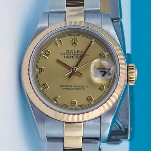 Rolex Datejust Watch | Champagne Arabic 69173 | Watch Chest